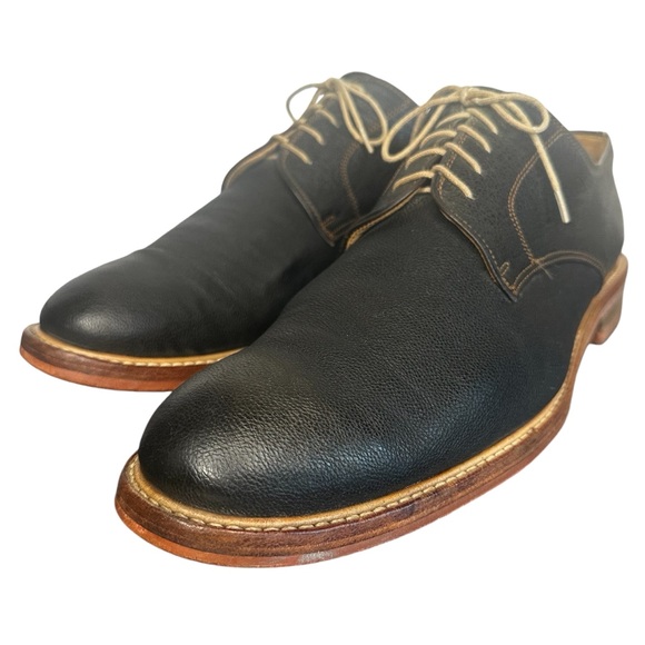 Russell & Bromley Men's Leather Derby Rubber Soles Black Size 11 Made In London - Picture 3 of 11